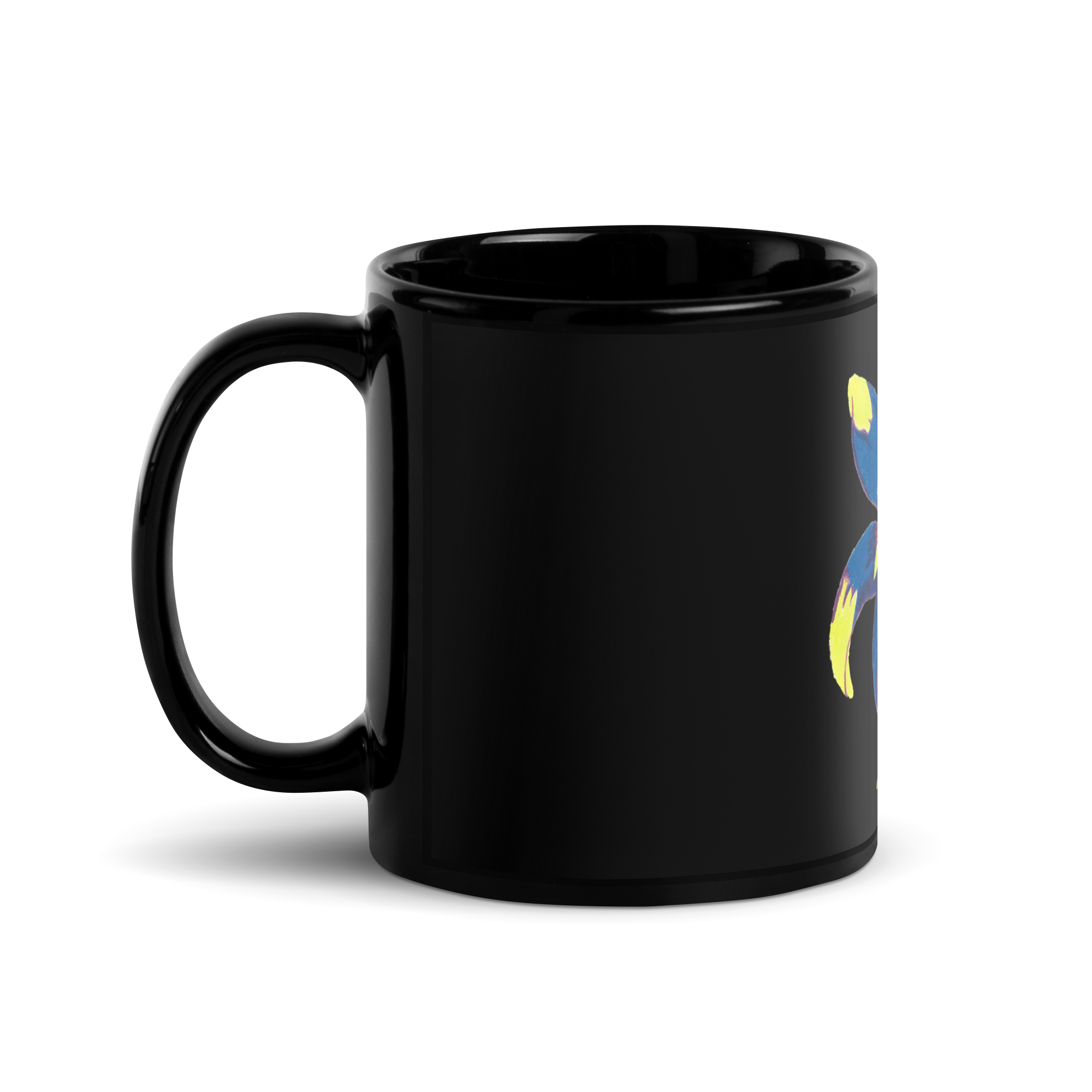 Lily Black Glossy Mug