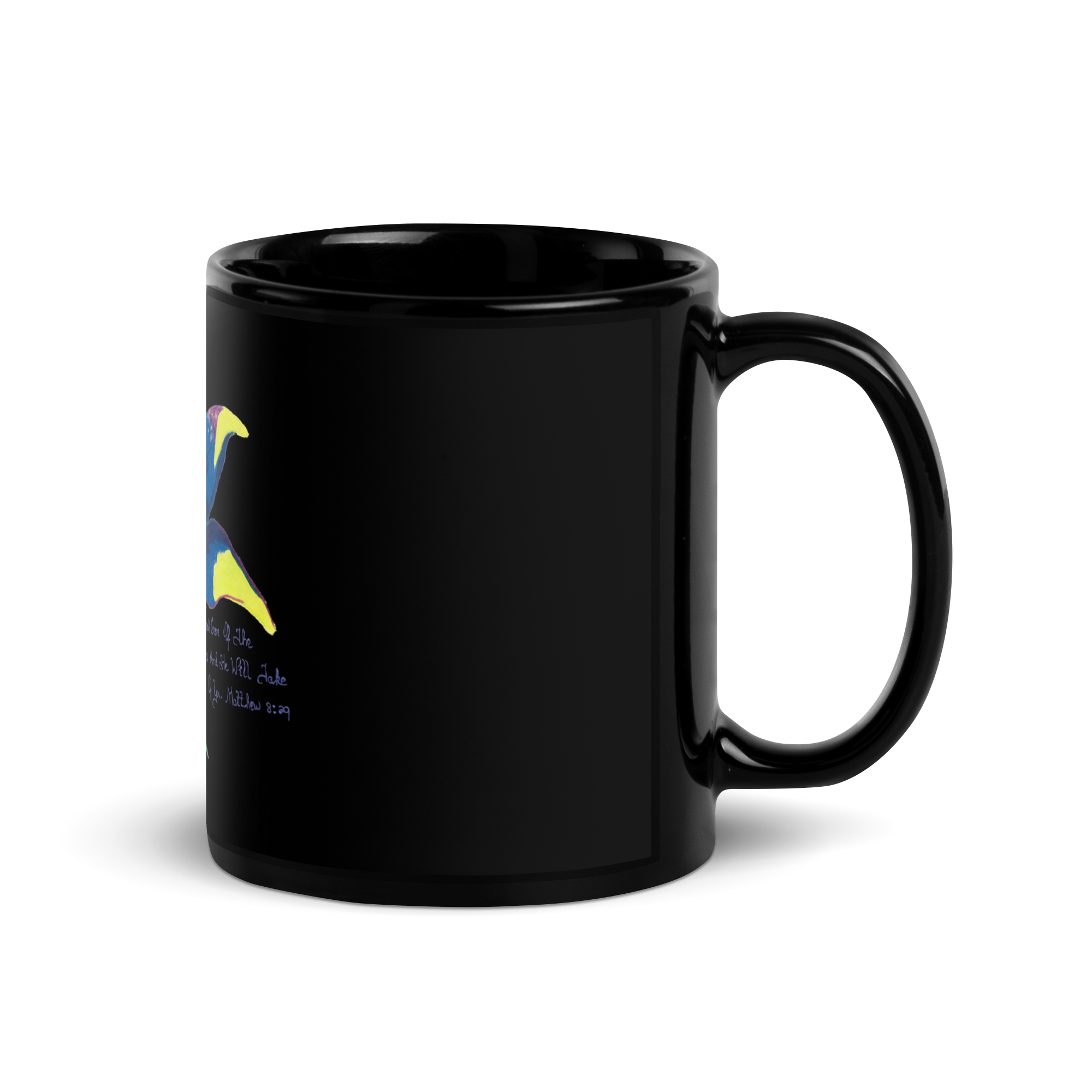 Lily Black Glossy Mug