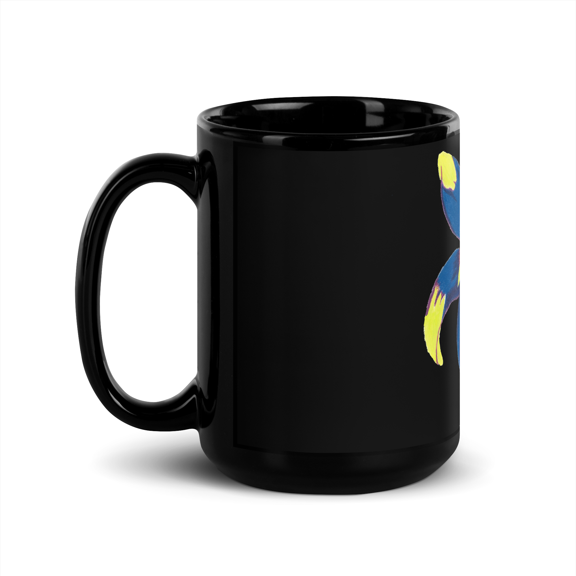 Lily Black Glossy Mug