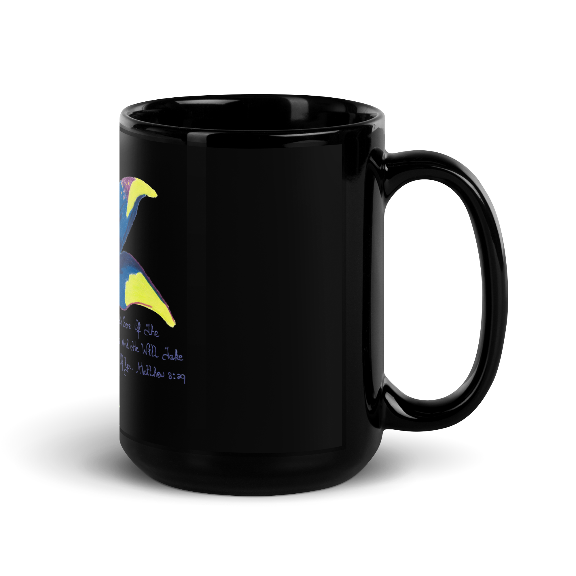 Lily Black Glossy Mug