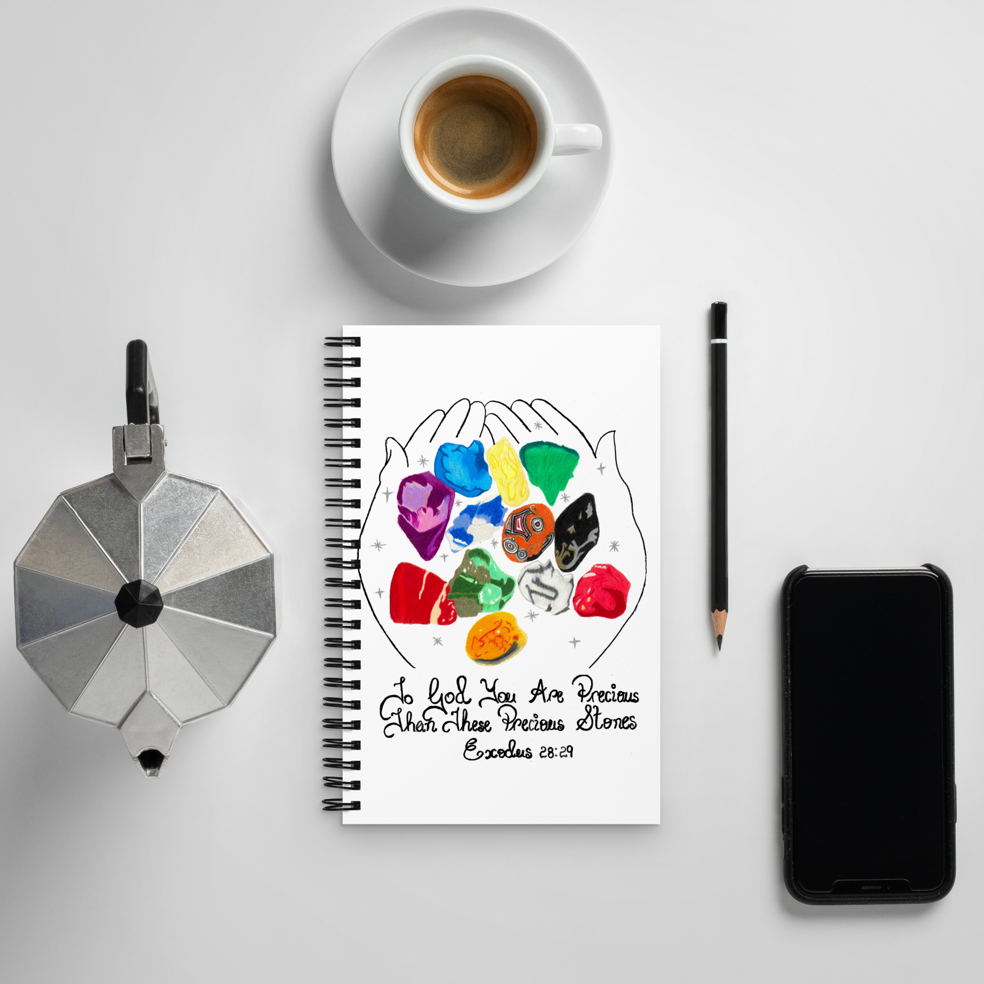 Gems Spiral notebook