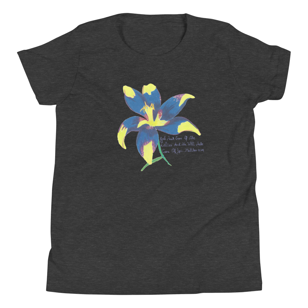 Lily Dark Grey Heather Youth Short Sleeve T-Shirt