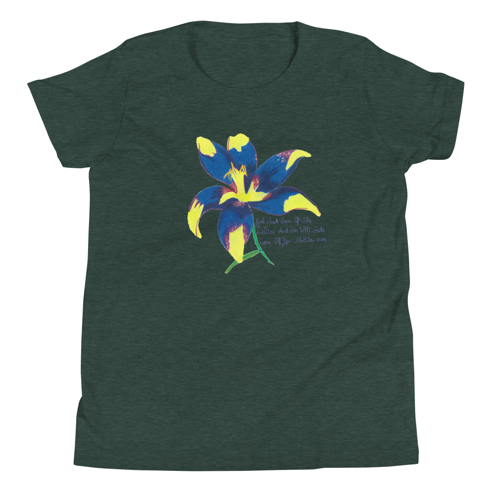 Lily Heather Forest Youth Short Sleeve T-Shirt