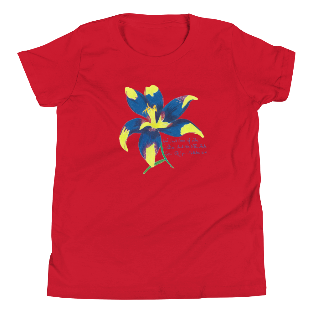 Lily Red Youth Short Sleeve T-Shirt